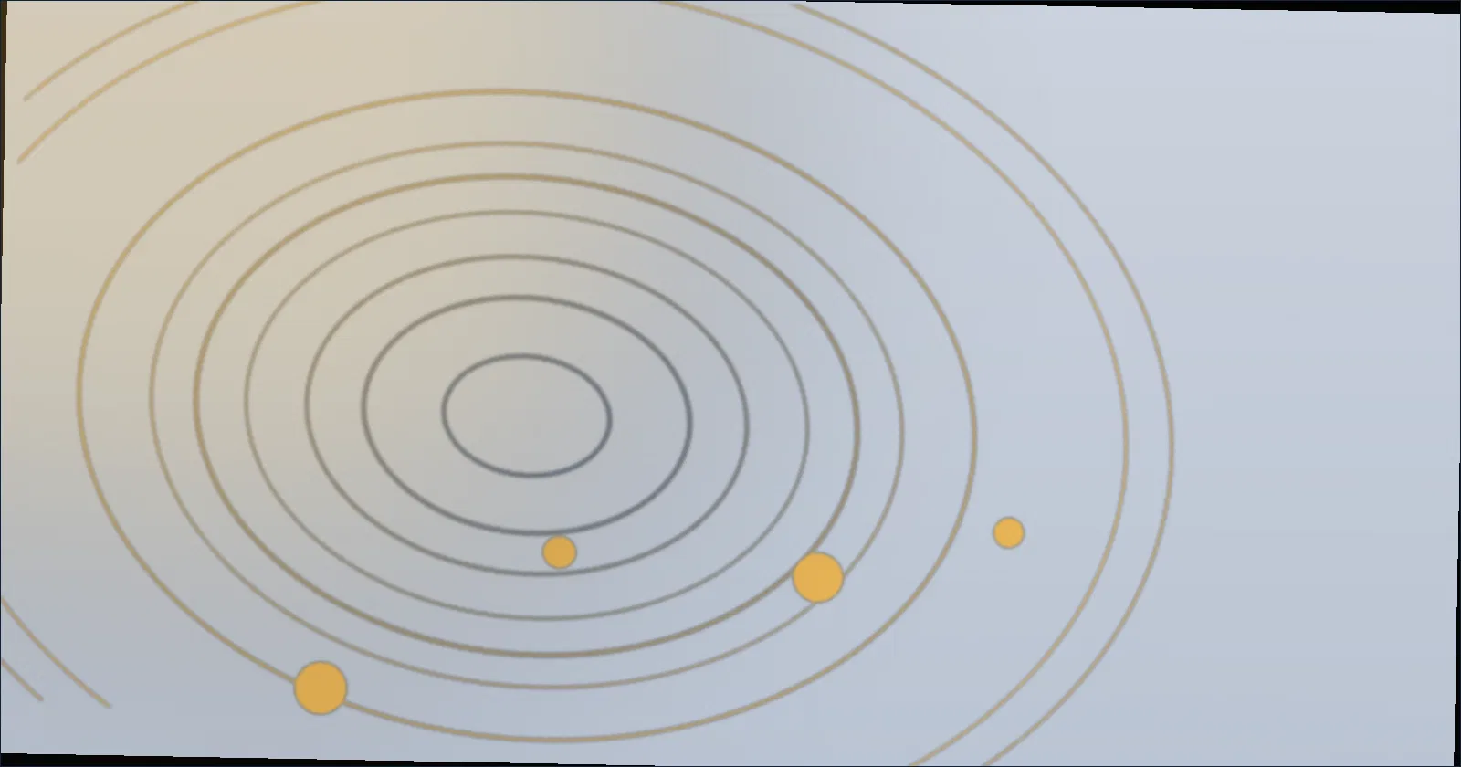 Illustration of a clock face orbited by small game calendar icons